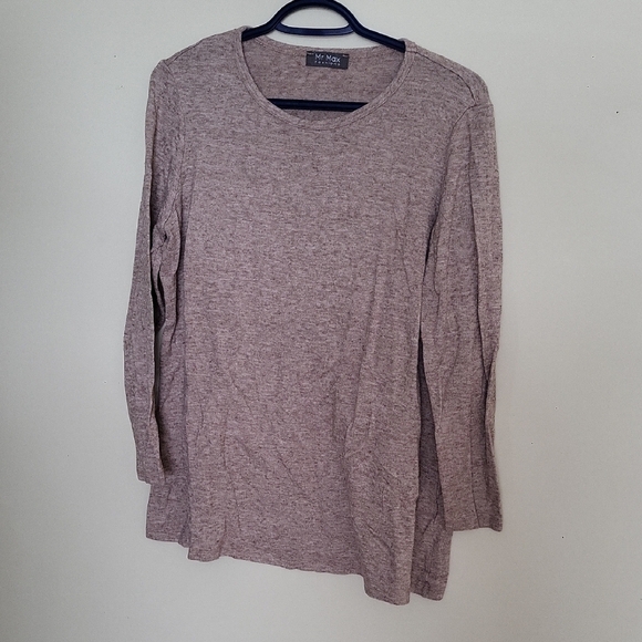 Women's Heather Brown Long Sleeve Top - Picture 1 of 1